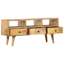 Meuble TV 110x36x50 cm Bois massif de manguier 