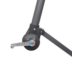 Parasol suspendu avec poteau en aluminium Blanc 3 m 