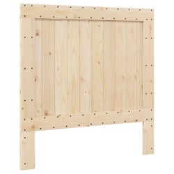 Cadre de lit sans matelas gris 100x200 cm bois massif de pin 