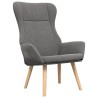 Chaise de relaxation avec repose-pied Gris clair Tissu 