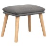 Chaise de relaxation avec repose-pied Gris clair Tissu 