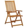 Chaises inclinables de jardin lot de 2 et coussins Bois acacia 