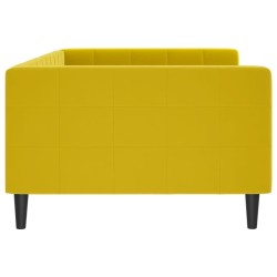 Lit de repos sans matelas jaune 100x200 cm velours 