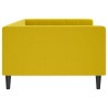 Lit de repos sans matelas jaune 100x200 cm velours 