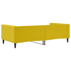 Lit de repos sans matelas jaune 100x200 cm velours 