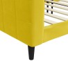 Lit de repos sans matelas jaune 100x200 cm velours 