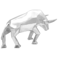 Sculpture de taureauArgent 74x23x39 cm Aluminium 