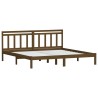 Cadre de lit sans matelas marron miel bois massif 200x200 cm 