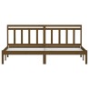 Cadre de lit sans matelas marron miel bois massif 200x200 cm 