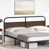 Tête de lit chêne marron 190 cm acier et bois d'ingénierie 
