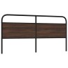 Tête de lit chêne marron 190 cm acier et bois d'ingénierie 