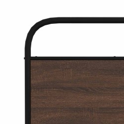 Tête de lit chêne marron 190 cm acier et bois d'ingénierie 