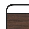 Tête de lit chêne marron 190 cm acier et bois d'ingénierie 