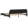 Cadre de lit sans matelas noir 200x200 cm tissu 