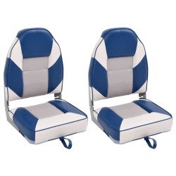 Sièges de bateau pliables lot de 2 à dossier haut 39x43x58 cm 