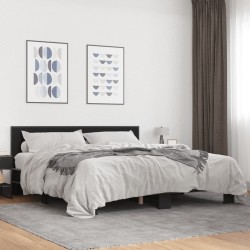 Cadre de lit sans matelas noir 180x200 cm 