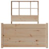 Lit bibliothèque sans matelas 90x190 cm bois de pin massif 