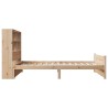 Lit bibliothèque sans matelas 90x190 cm bois de pin massif 