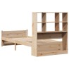Lit bibliothèque sans matelas 90x190 cm bois de pin massif 