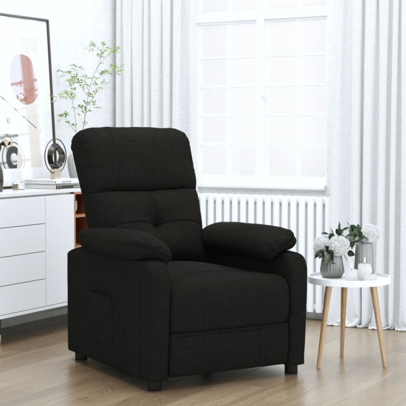 Fauteuil inclinable Noir Tissu 