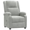 Fauteuil inclinable gris clair velours 