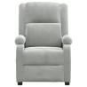 Fauteuil inclinable gris clair velours 