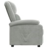 Fauteuil inclinable gris clair velours 