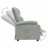 Fauteuil inclinable gris clair velours 