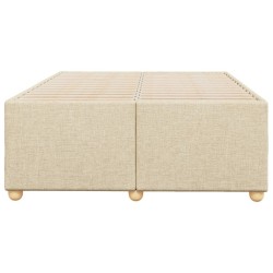 Cadre de lit sans matelas crème 120x190 cm tissu 