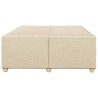 Cadre de lit sans matelas crème 120x190 cm tissu 
