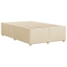Cadre de lit sans matelas crème 120x190 cm tissu 