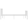 Cadre de lit sans matelas blanc métal 140x200 cm 