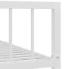 Cadre de lit sans matelas blanc métal 140x200 cm 