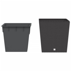 Jardinière et intérieur amovible marron 37 /64 L rotin PP 