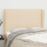 Tête de lit avec oreilles Crème 147x23x118/128 cm Tissu 