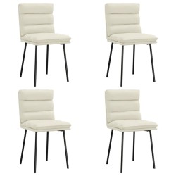 Chaises à manger lot de 4 Crème Velours 