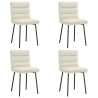 Chaises à manger lot de 4 Crème Velours 