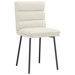 Chaises à manger lot de 4 Crème Velours 