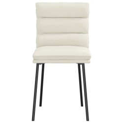 Chaises à manger lot de 4 Crème Velours 