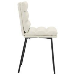Chaises à manger lot de 4 Crème Velours 