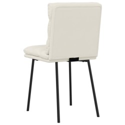 Chaises à manger lot de 4 Crème Velours 