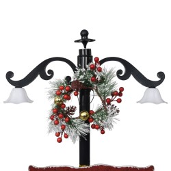 Arbre de Noël neigeux avec base de parapluie Bleu 170 cm PVC 