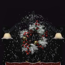 Arbre de Noël neigeux avec base de parapluie Bleu 170 cm PVC 