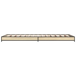 Cadre de lit sans matelas chêne sonoma 75x190 cm 