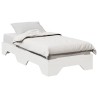 Cadre de lit sans matelas empilable blanc 90x190 cm bois massif 