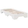 Cadre de lit sans matelas empilable blanc 90x190 cm bois massif 