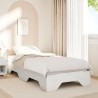 Cadre de lit sans matelas empilable blanc 90x190 cm bois massif 
