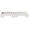 Cadre de lit sans matelas empilable blanc 90x190 cm bois massif 