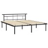 Cadre de lit sans matelas noir métal 180x200 cm 