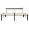 Cadre de lit sans matelas noir métal 180x200 cm 